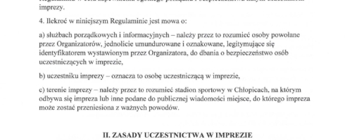 Regulamin imprezy masowej " Święto Gminy Chłopice 2026"